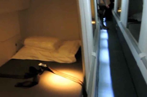 Inside air stewards bedrooms